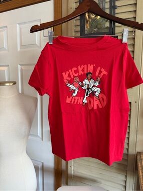 Cat & Jack Red 'Kickin' It With Dad' Graphic Tee
